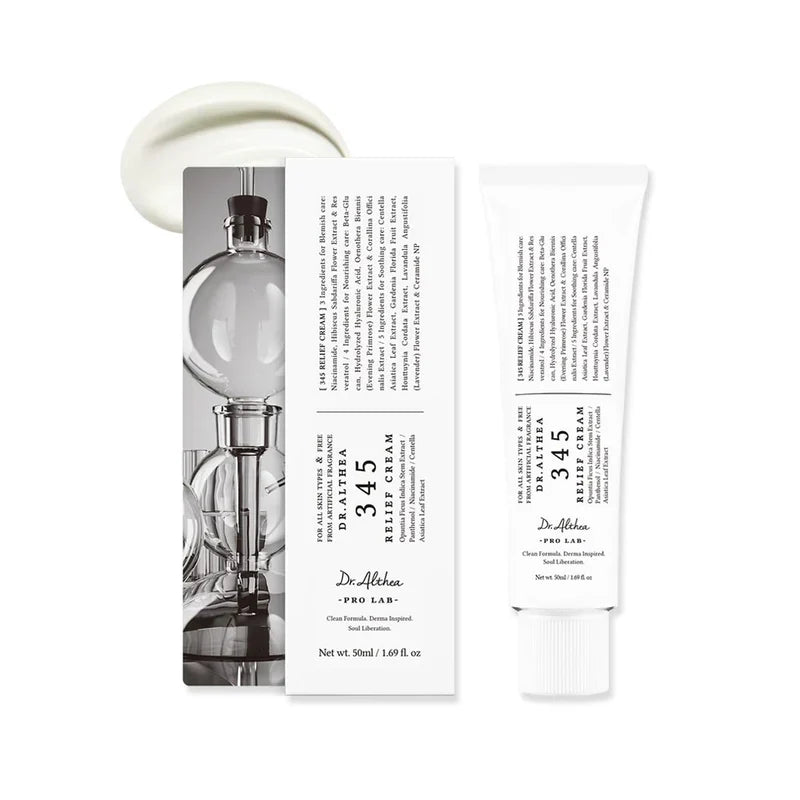 Dr. Althea Korean skincare range including the 345 Relief Cream, available in Pakistan