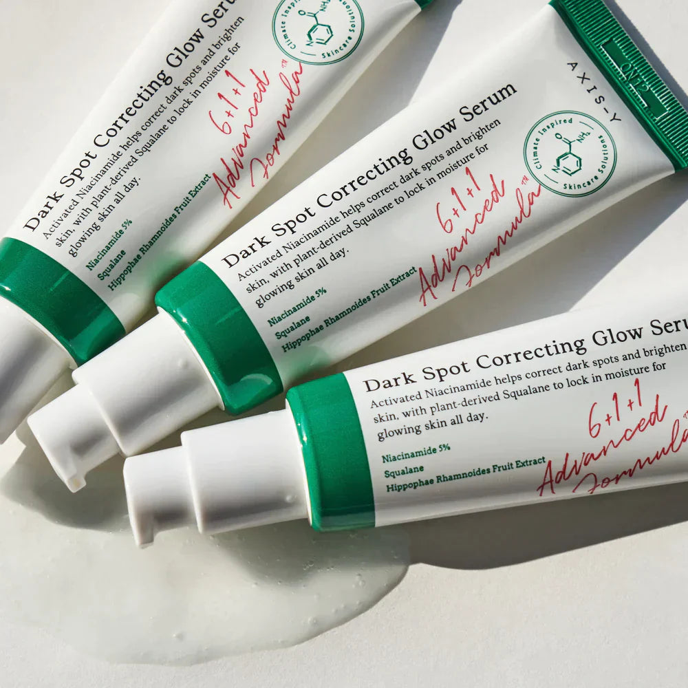 AXIS-Y Korean skincare range including the Dark Spot Correcting Glow Serum, available in Pakistan