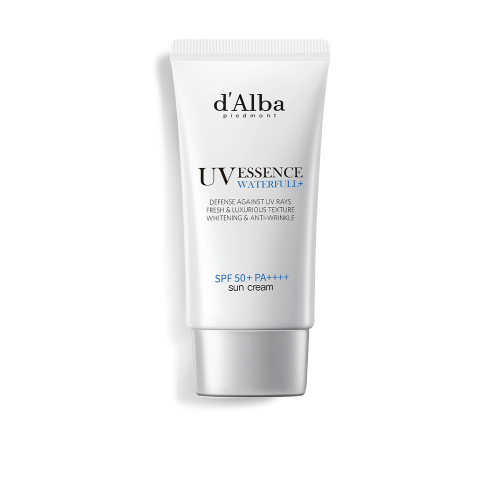 d'Alba Waterfull Essence Sun Cream SPF50+ PA++++ 50ml tube — authentic Korean vegan sunscreen available in Pakistan