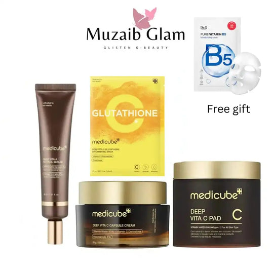 Muzaib Glam Golden Glow set