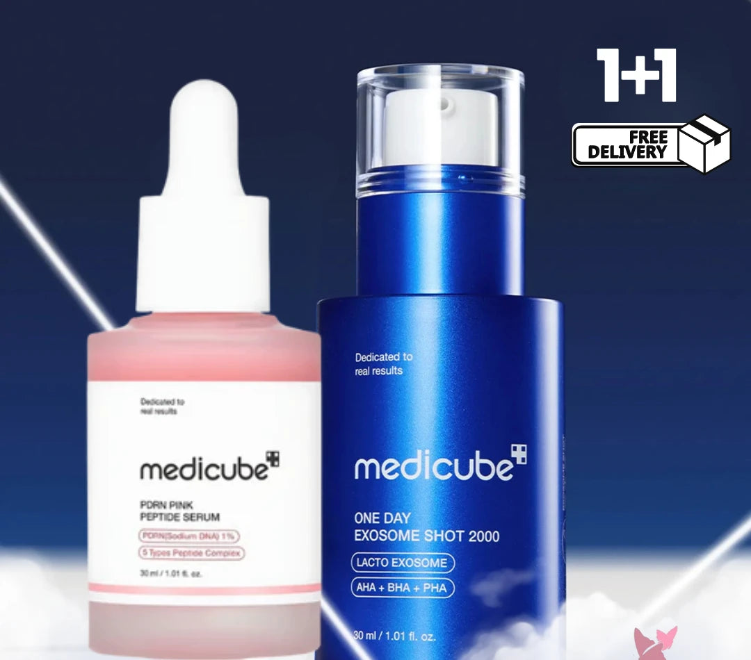 Medicube 1+1 Special Deal – PDRN Pink Peptide Serum + Exosome Shot 2000 (Limited Clearance Sale)