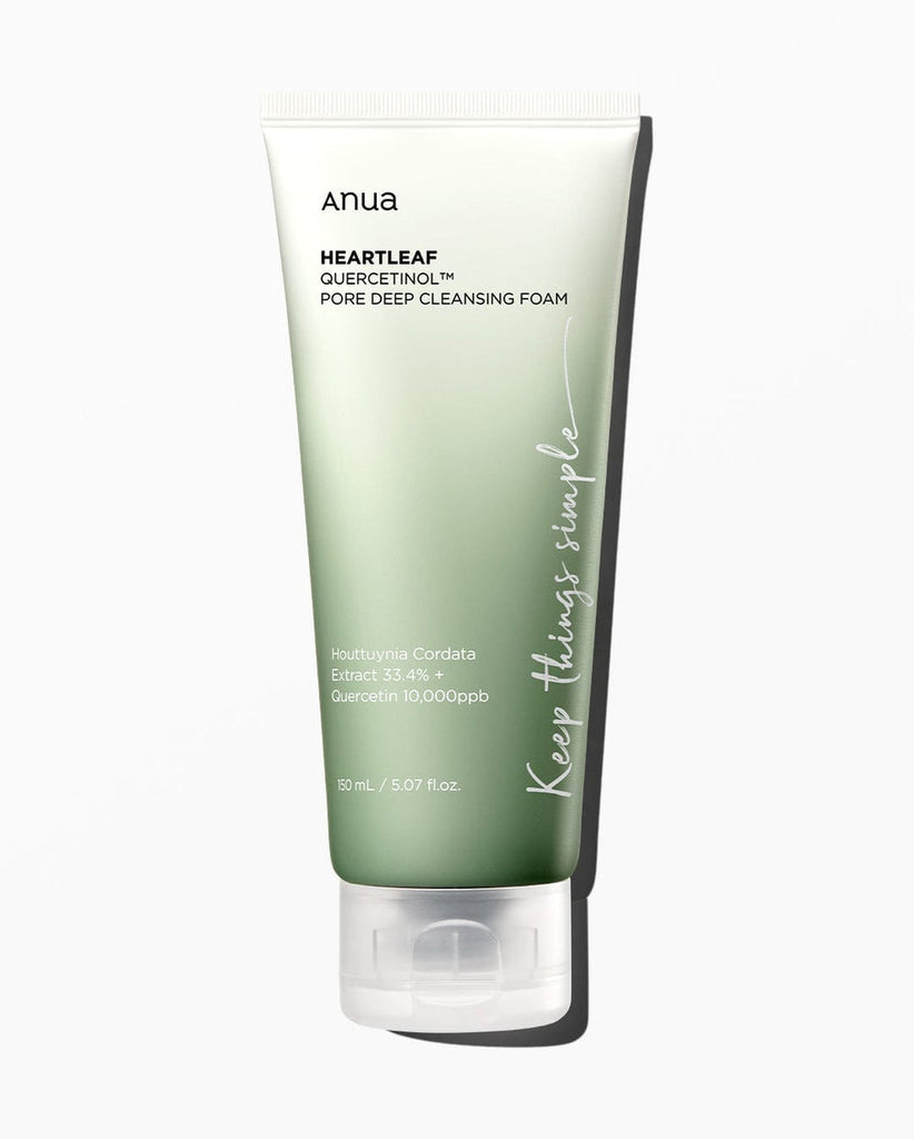 Anua Heartleaf Quercetinol Pore Deep Cleansing Foam 150ml tube, front of pack