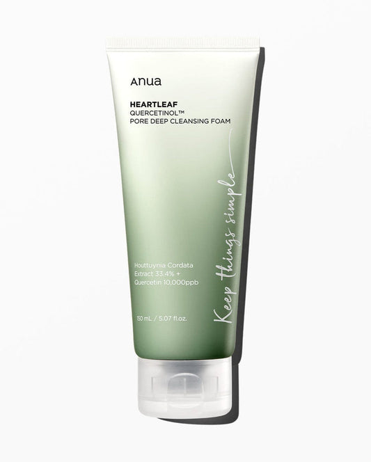 Anua Heartleaf Quercetinol Pore Deep Cleansing Foam 150ml tube, front of pack