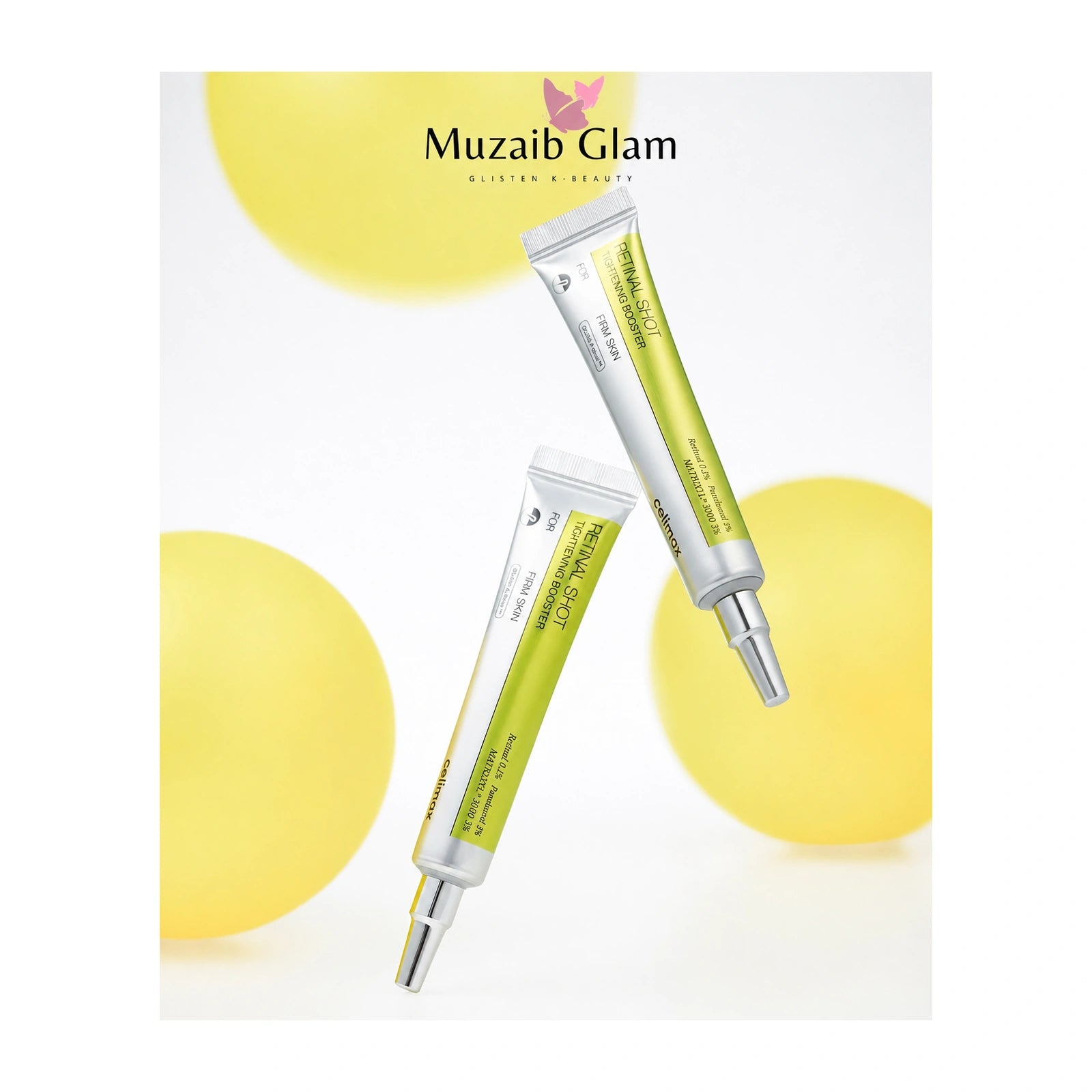 Celimax Retinal Shot Tightening Booster 1+1 Azadi Sale offer in Pakistan - Muzaib Glam