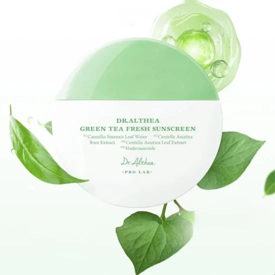 Dr. Althea Green Tea Fresh Sunscreen SPF50+ PA++++ 45ml in Pakistan - Muzaib Glam