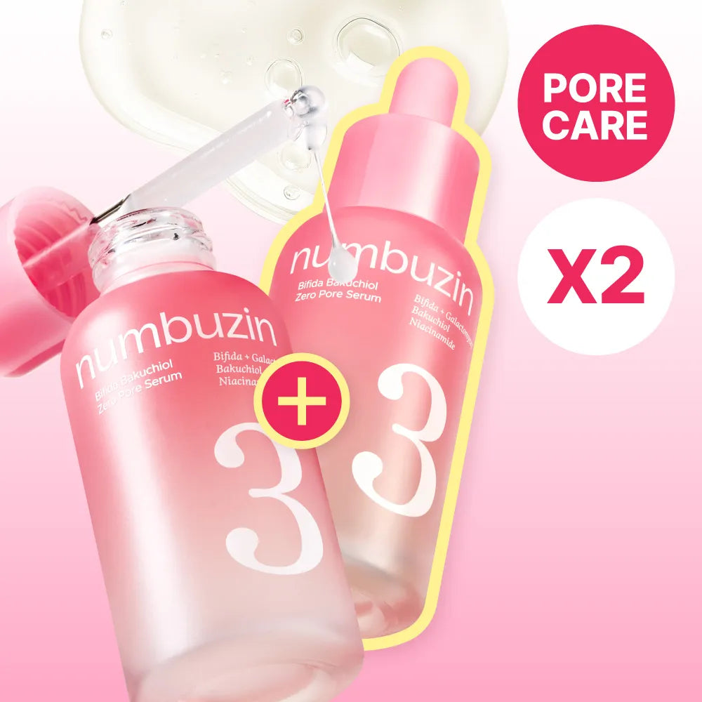 numbuzin No.3 Bifida Bakuchiol Zero Pore Serum Dual Set 30ml x 2